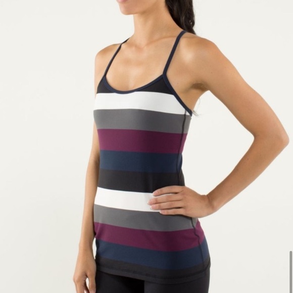 Lululemon power Y tank Lyon light striped tank top - Picture 14 of 16